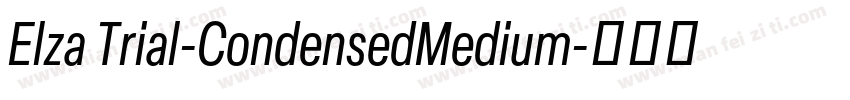 Elza Trial-CondensedMedium字体转换